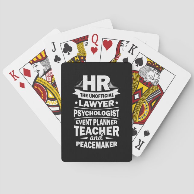 Proud Human Resources Poker Cards (Back)