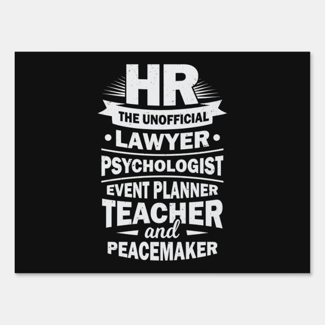 Proud Human Resources Sign (Front)