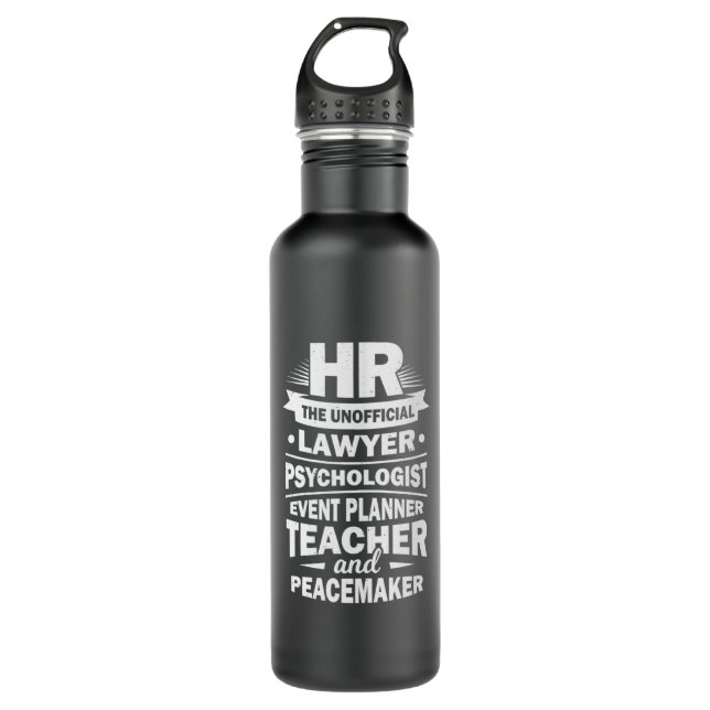 Proud Human Resources Stainless Steel Water Bottle (Front)