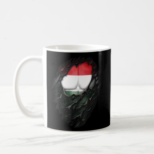 Proud Hungarian Roots Heritage Torn Ripped Hungary Coffee Mug