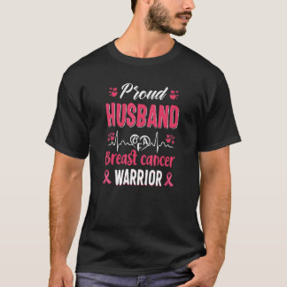 proud Husband breast cancer warrior awareness pink T-Shirt