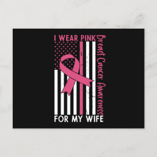 Proud Husband Of A Breast Cancer Warrior Wife Postcard