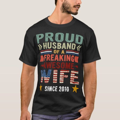 Proud Husband Of A Freaking Awesome Wife Husband T_Shirt