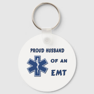 Proud Husband Of An EMT Keychain