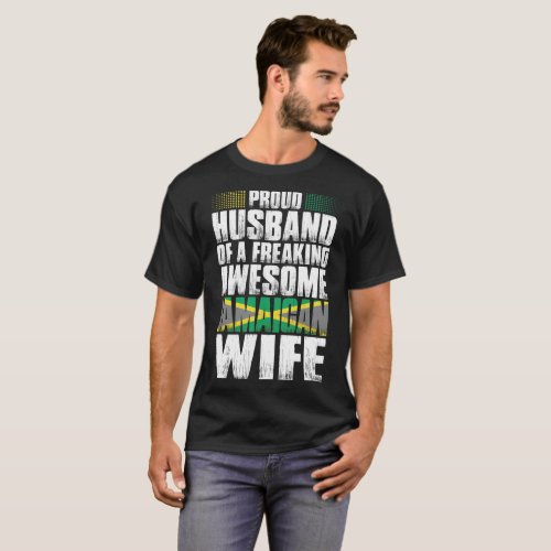 Proud Husband Of Awesome Jamaican Wife Tshirt