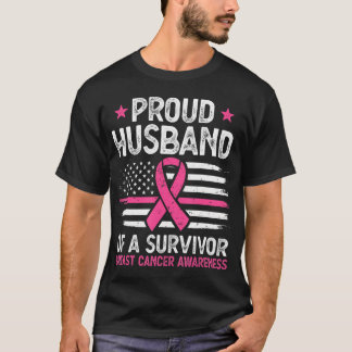 Proud Husband Of Survivor Breast Cancer Awareness T-Shirt