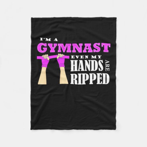Proud I Am A Gymnast Fleece Blanket