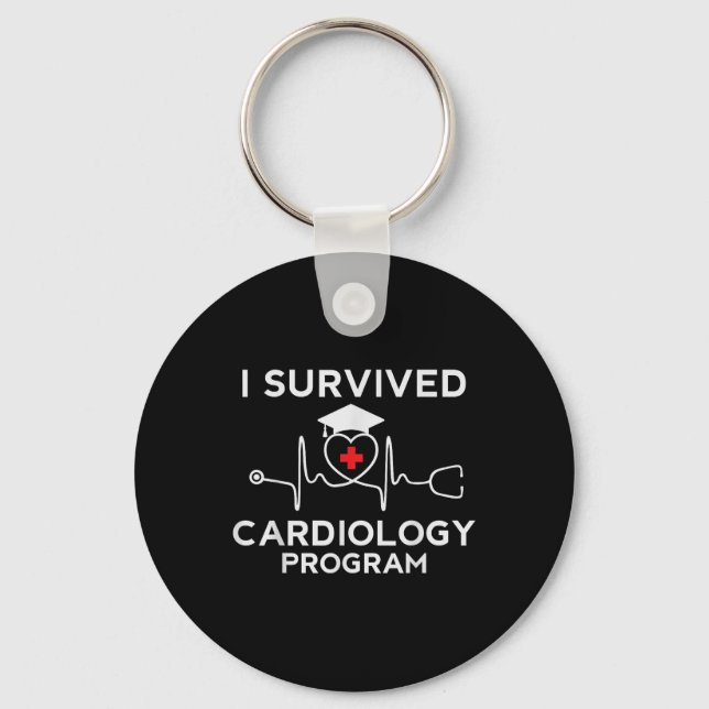 Proud I Survived Cardiology Program Nurse Doctor G Keychain (Front)