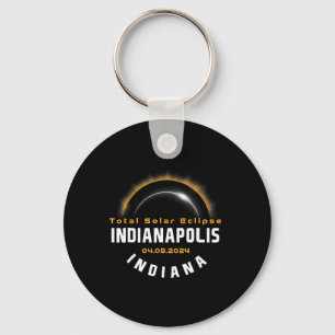 Proud Indianapolis Indiana Total Solar Eclipse 202 Keychain