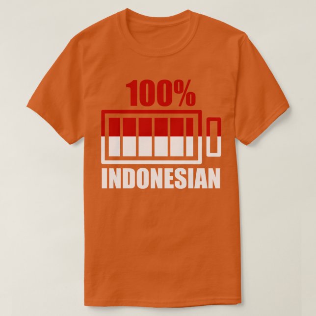 Proud Indonesian Gift Flag Indonesia T-Shirt (Design Front)