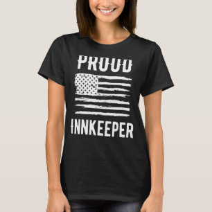 Proud Innkeeper Profession American Flag T-Shirt
