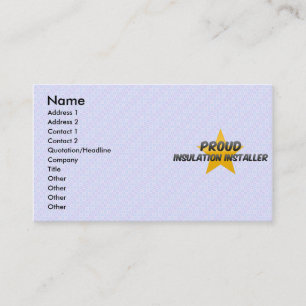 Proud Insulation Installer Business Card