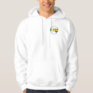 Proud Irish and Gay Heart Flags Pride and Ireland Hoodie