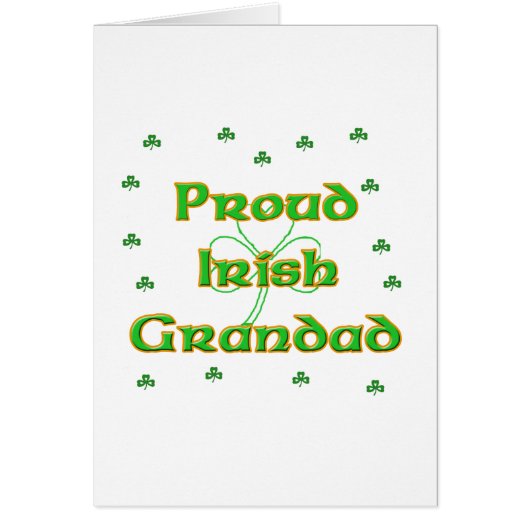 Proud Irish Grandad Cards (Front)