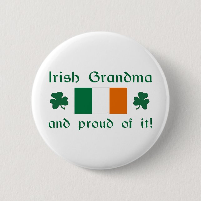 Proud Irish Grandma Pinback Button (Front)