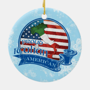 Proud Italian American Christmas Ornament