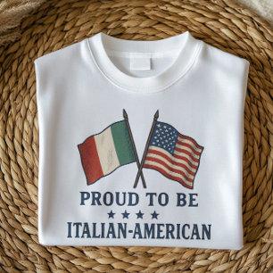 Proud Italian American Shirt Bold Flag Design