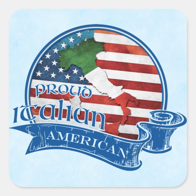 Proud Italian American Sticker Set (Front)