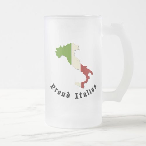 Proud Italian Frosted Beer Mug