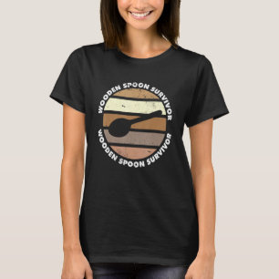 Proud Italian Mom Joke  Wooden Spoon Survivor Meme T-Shirt