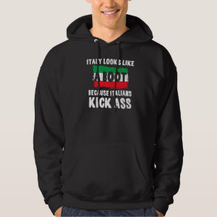 Proud Italian Pride Italy Boot Funny Italian Sayin Hoodie