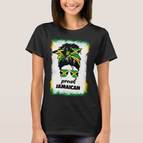 Proud Jamaica Girl Girls Jamaican Black Afro Women T_Shirt