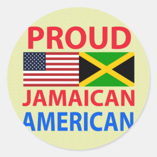 Proud Jamaican American Classic Round Sticker