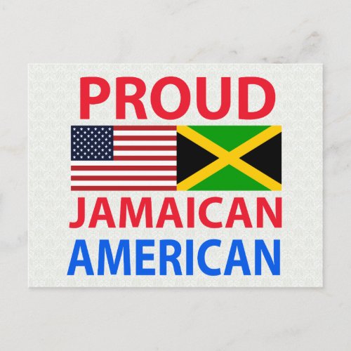 Proud Jamaican American Postcard