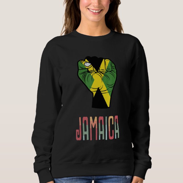 Proud Jamaican Reggae Caribbean Music Jamaica 1 Sweatshirt (Front)