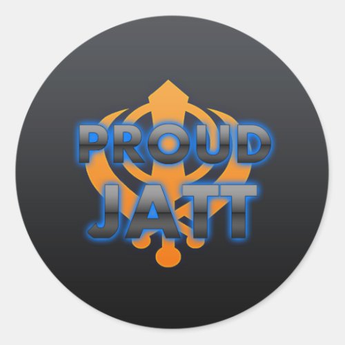 Proud Jatt Jatt pride Classic Round Sticker