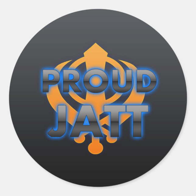 Proud Jatt, Jatt pride Classic Round Sticker (Front)