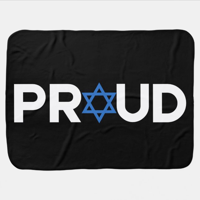 Proud Jewish Hebrew Holiday Proud Jew Religious  Baby Blanket (Horizontal)