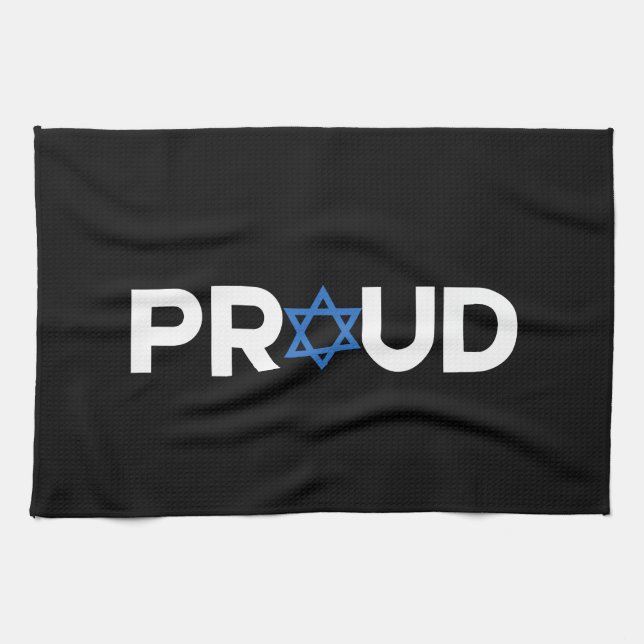 Proud Jewish Hebrew Holiday Proud Jew Religious  Kitchen Towel (Horizontal)