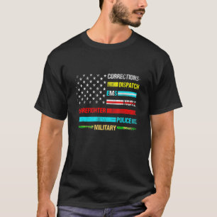 Proud Job Corrections Police Nurse Firefighter Lab T-Shirt