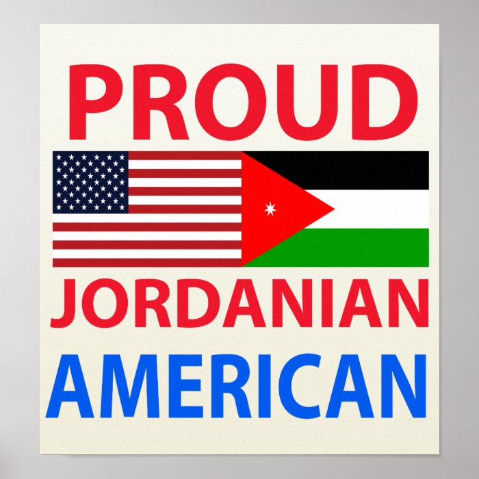 Proud Jordanian American Poster