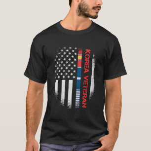 Proud Korea Veteran Us Flag T Shirt Korean War Mil