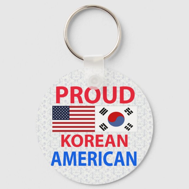 Proud Korean American Keychain (Front)