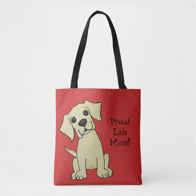 Proud Lab Mom Cute Tote Bag (Front)