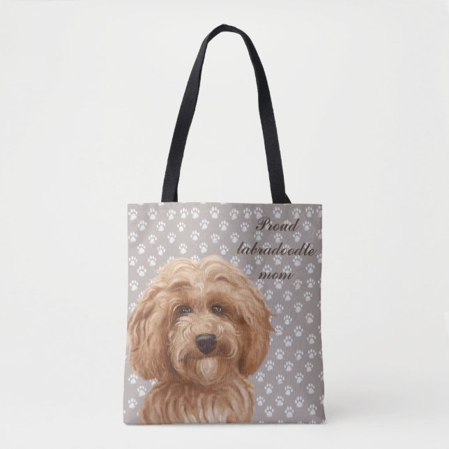 Proud Labradoodle mom <3 Tote Bag (Front)