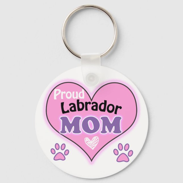Proud Labrador Mom Keychain (Front)