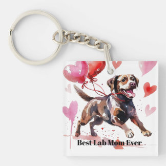 Proud Labrador Mom Necklace | Valentine's Day Dog Keychain
