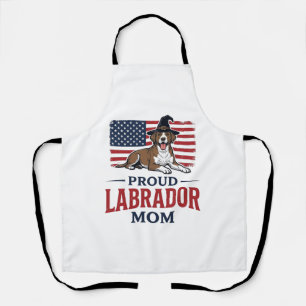 Proud Labrador Mom Patriotic Dog Halloween Shirt D Apron