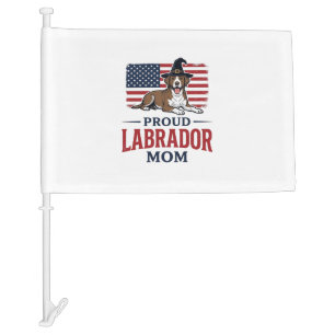 Proud Labrador Mom Patriotic Dog Halloween Shirt D Car Flag