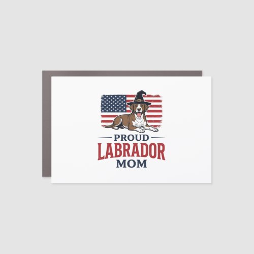 Proud Labrador Mom Patriotic Dog Halloween Shirt D Car Magnet