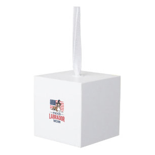 Proud Labrador Mom Patriotic Dog Halloween Shirt D Cube Ornament