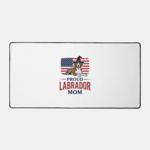 Proud Labrador Mom Patriotic Dog Halloween Shirt D Desk Mat