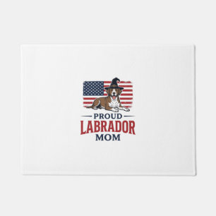 Proud Labrador Mom Patriotic Dog Halloween Shirt D Doormat