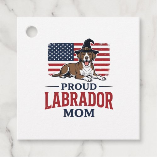 Proud Labrador Mom Patriotic Dog Halloween Shirt D Favor Tags