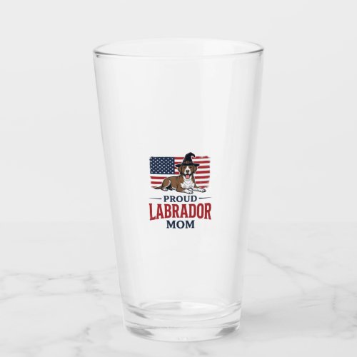 Proud Labrador Mom Patriotic Dog Halloween Shirt D Glass