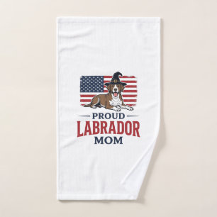 Proud Labrador Mom Patriotic Dog Halloween Shirt D Hand Towel